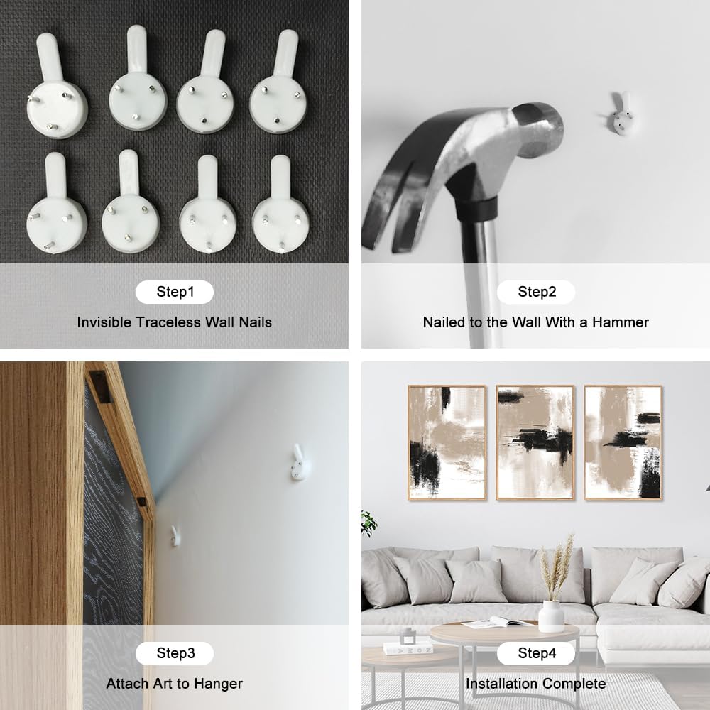 16x24x3 LHIUEM Large Abstract Framed Canvas Wall Art,Modern Black and Brown Artwork,Minimalist Color Block Shape Wall Decor,Neutral Beige Artwork for Living Room,Bedroom,Office-16''x24''x3